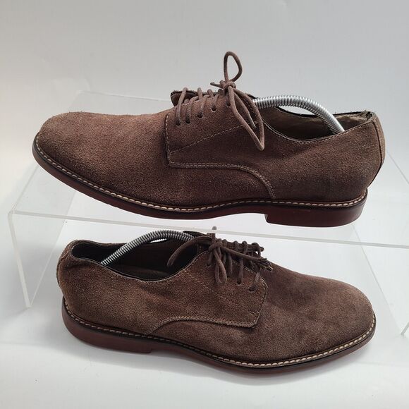 Aston Grey DUNCAN Suede Lace Up Oxfords Casual Dress Shoe Mens 10 *EUC Stylish - Picture 3 of 8